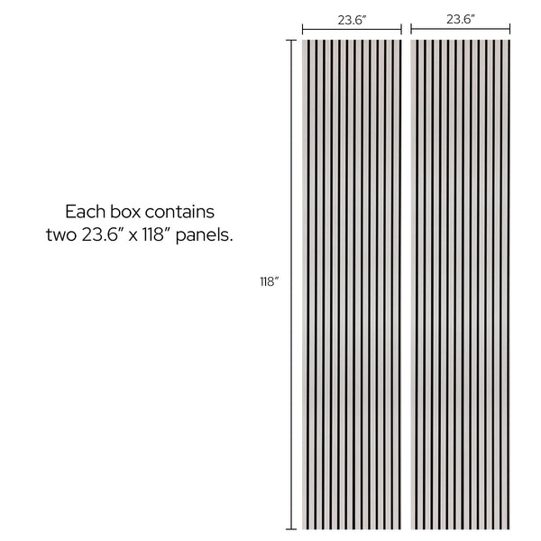 Beachfront Oak Acoustic Slat Panels 118"