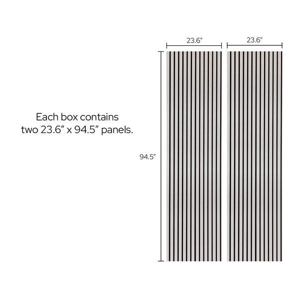 Beachfront Oak Acoustic Slat Panels 94.5"