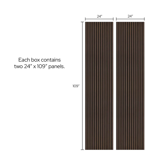 Dark Walnut Acoustic Slat Panels 109"