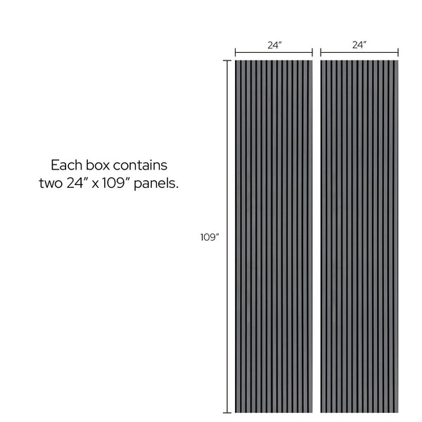 Dusty Grey Oak Acoustic Slat Panels 109"