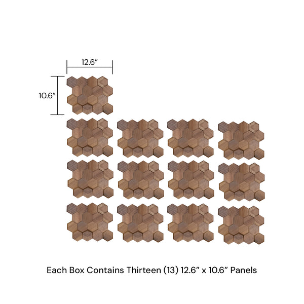 Hex Natural Walnut Walling