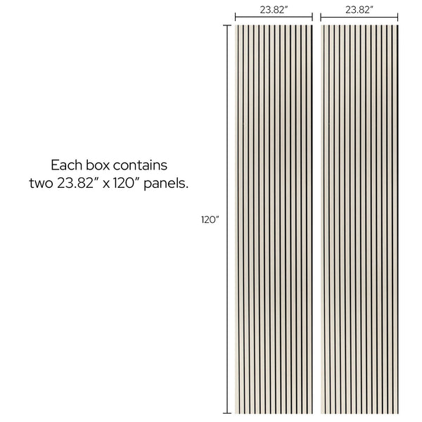 Ivory Oak Acoustic Slat Panels 120"