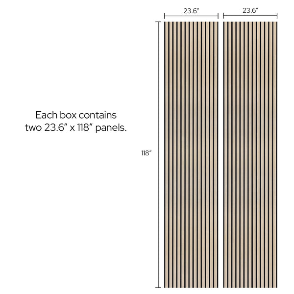 Parchment Oak Acoustic Slat Panels 118"