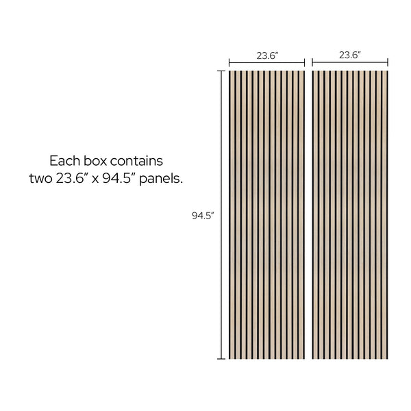 Parchment Oak Acoustic Slat Panels 94.5"